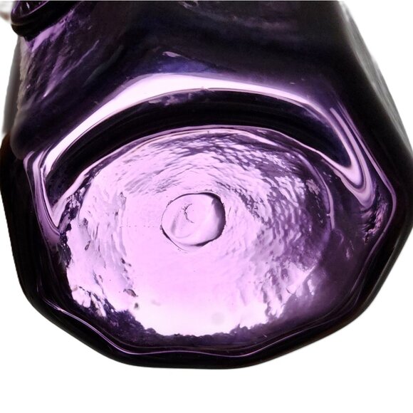 Blenko Handblown Glass Jn o Greenhow Wmsburg 1770 Purple Bottle W/SEAL &… - Picture 8 of 12